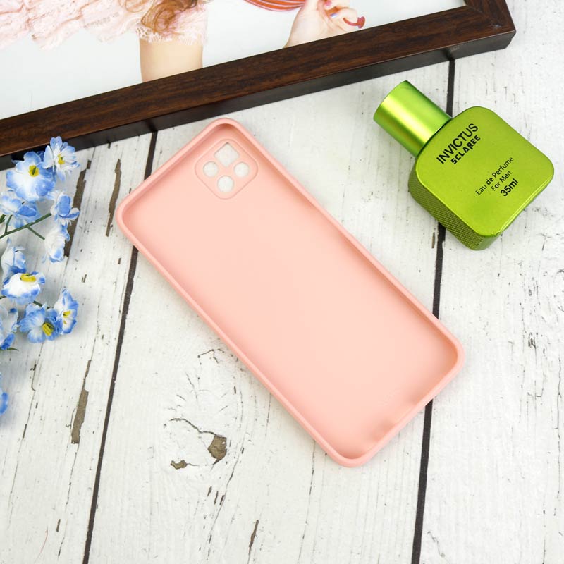 قاب طرحدار پشت گلسی محافظ لنزدار Samsung Galaxy A22 5G