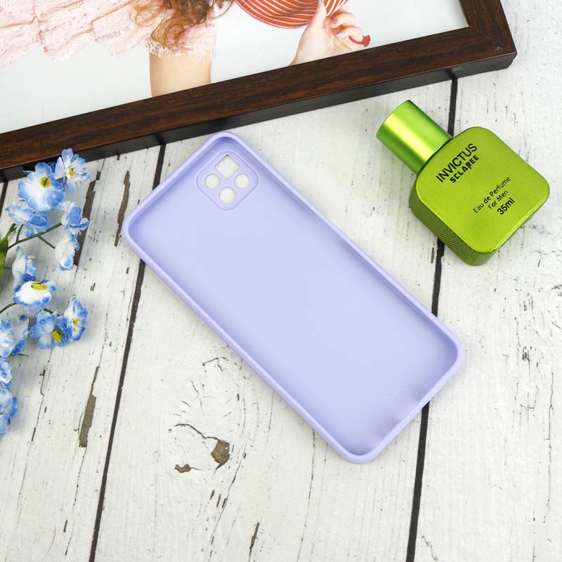 قاب طرحدار پشت گلسی محافظ لنزدار Samsung Galaxy A22 5G