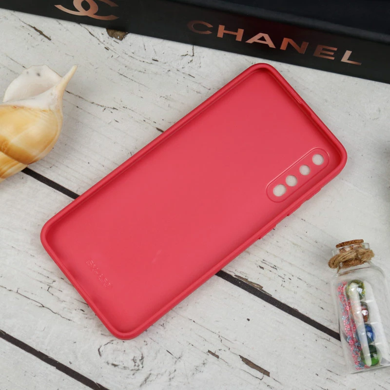قاب طرحدار پشت گلسی محافظ لنزدار Samsung Galaxy A30s