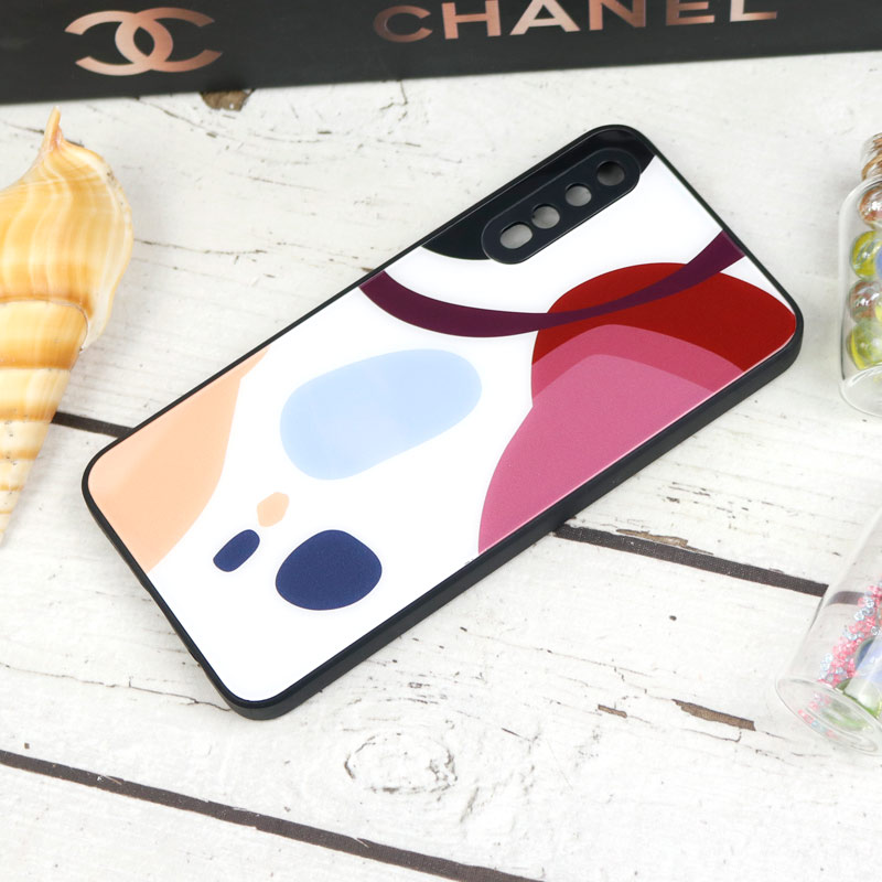 قاب طرحدار پشت گلسی محافظ لنزدار Samsung Galaxy A30s