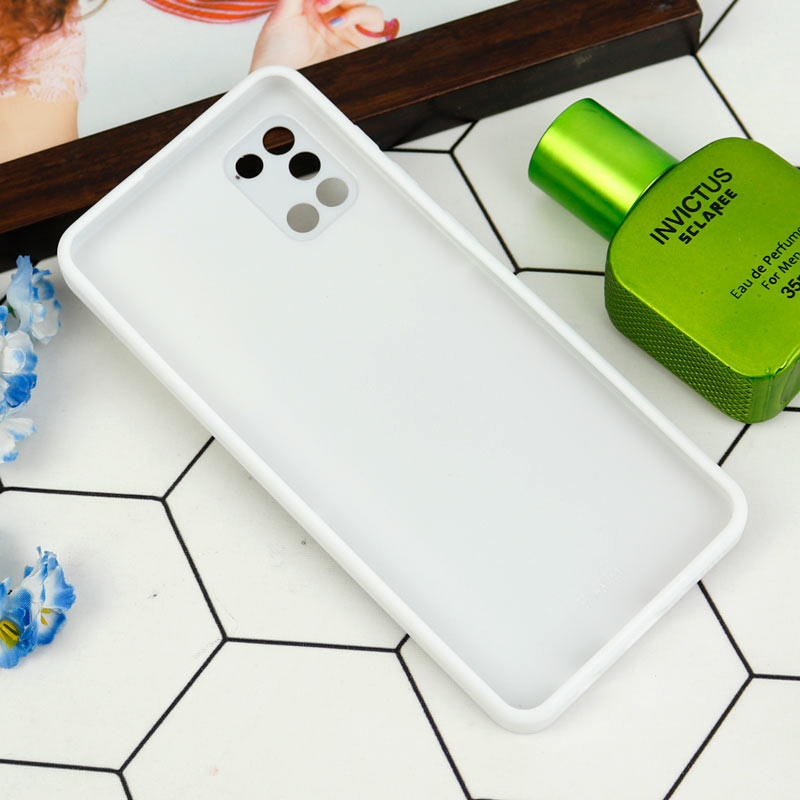 قاب طرحدار پشت گلسی محافظ لنزدار Samsung Galaxy A31