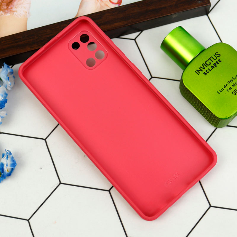 قاب طرحدار پشت گلسی محافظ لنزدار Samsung Galaxy A31