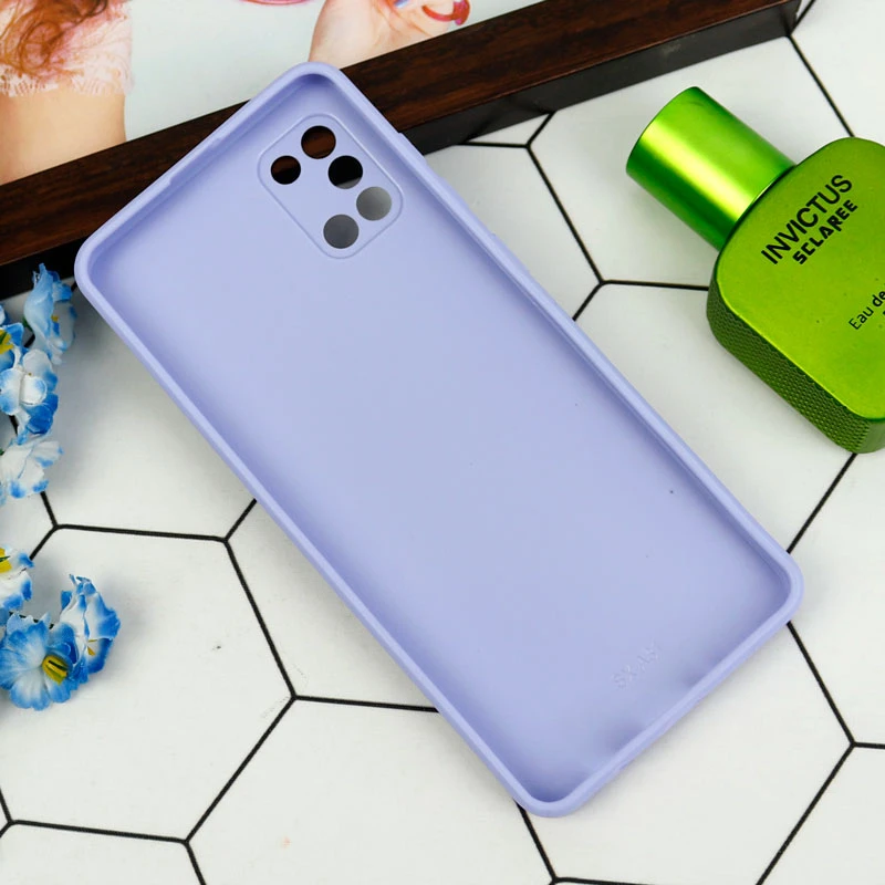 قاب طرحدار پشت گلسی محافظ لنزدار Samsung Galaxy A31