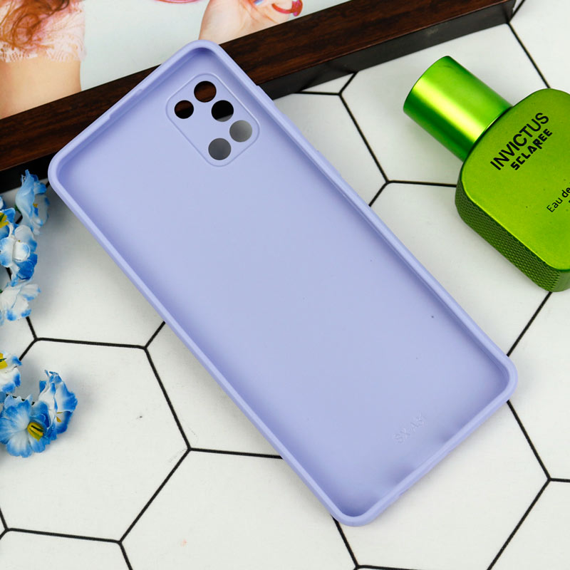 قاب طرحدار پشت گلسی محافظ لنزدار Samsung Galaxy A31