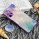 قاب چرمی هولوگرامی پاپ سوکت دار Samsung Galaxy A32 4G بنفش