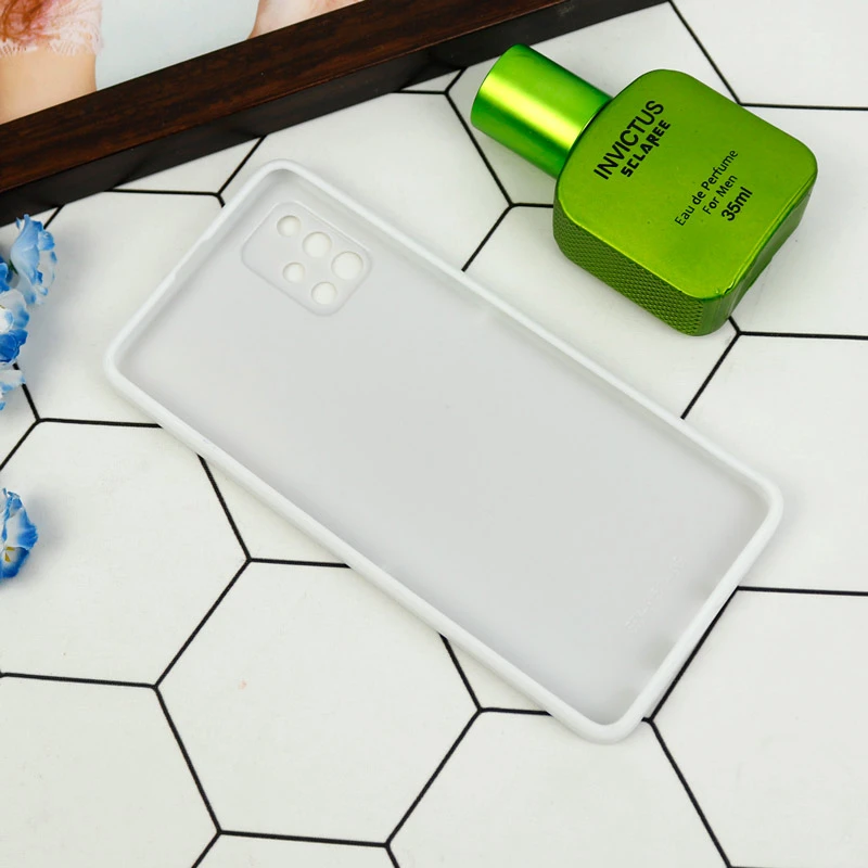 قاب طرحدار پشت گلسی محافظ لنزدار Samsung Galaxy A51