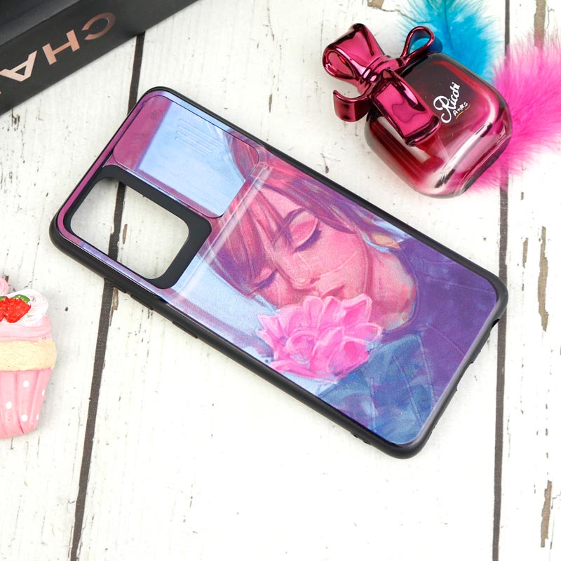 قاب طرحدار محافظ لنزدار کشویی طرح دخترانه Samsung Galaxy A52 / A52s سری B