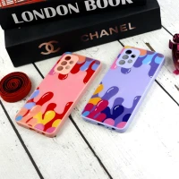 قاب طرحدار پشت گلسی محافظ لنزدار Samsung Galaxy A52 / A52s