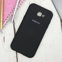 قاب طرح سیلیکونی Samsung Galaxy A7 2017 سری B مشکی