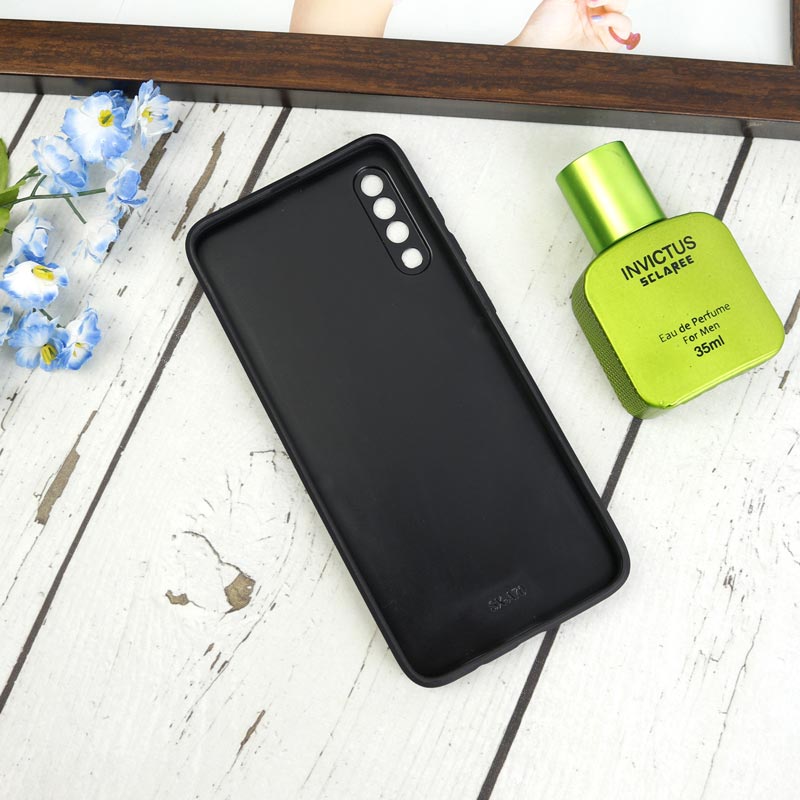 قاب طرحدار پشت گلسی محافظ لنزدار Samsung Galaxy A70