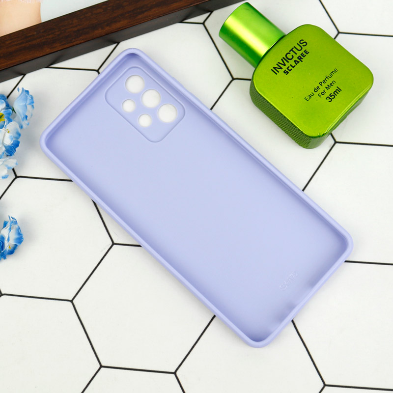 قاب طرحدار پشت گلسی محافظ لنزدار Samsung Galaxy A72