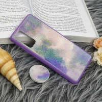قاب چرمی هولوگرامی پاپ سوکت دار Samsung Galaxy S20 FE بنفش