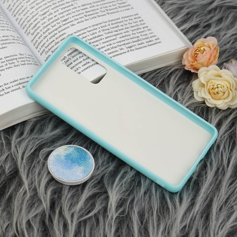 قاب چرمی هولوگرامی پاپ سوکت دار Samsung Galaxy S20 FE سبز آبی