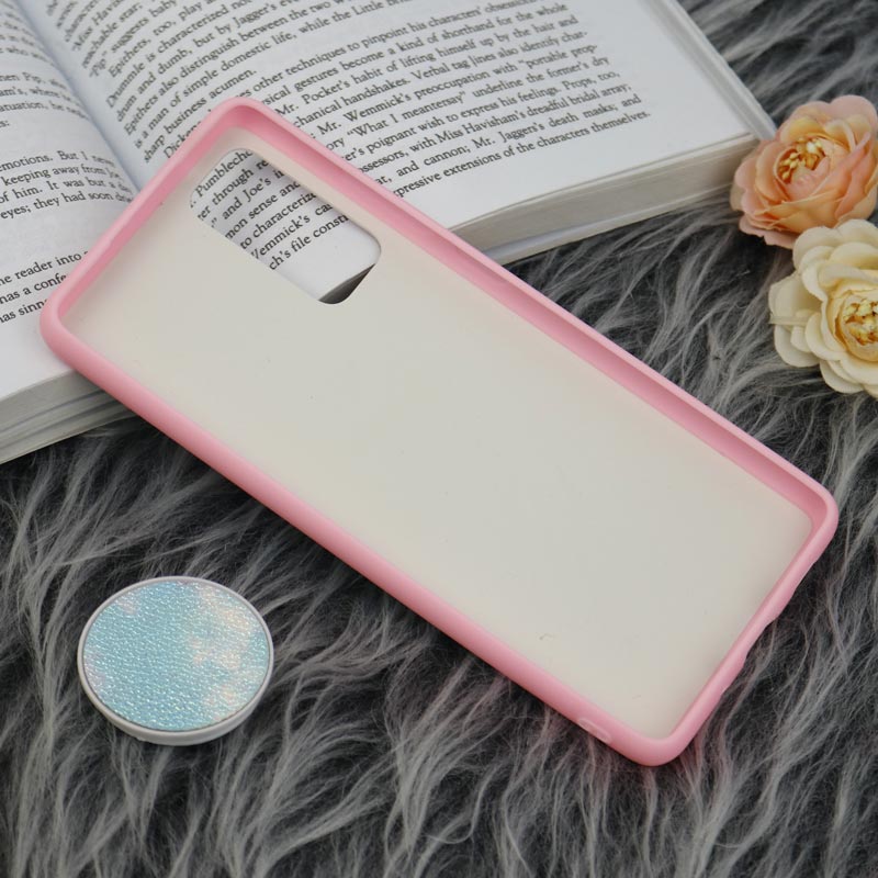 قاب چرمی هولوگرامی پاپ سوکت دار Samsung Galaxy S20 FE صورتی