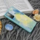 قاب چرمی هولوگرامی پاپ سوکت دار Samsung Galaxy S20 FE سبز آبی