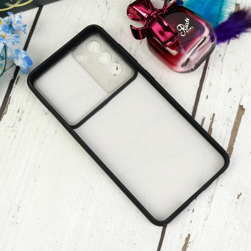 قاب طرحدار محافظ لنزدار کشویی + پاپ سوکت طرح سنگی مشکی سامسونگ Samsung Galaxy S21 FE 5G سری C
