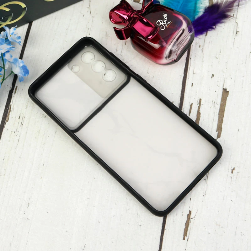 قاب طرحدار محافظ لنزدار کشویی + پاپ سوکت طرح سنگی سفید سامسونگ Samsung Galaxy S21 FE 5G سری C