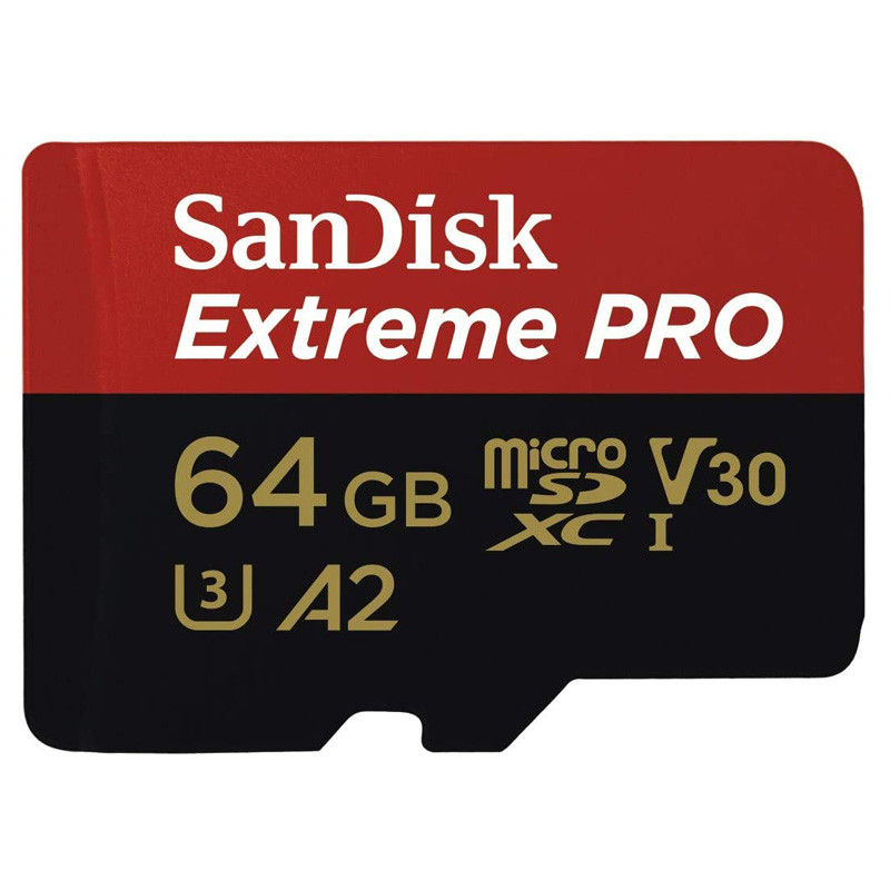 رم میکرو 64 گیگ سن دیسک SanDisk Extreme PRO V30 U3 A2 170MB/s + خشاب