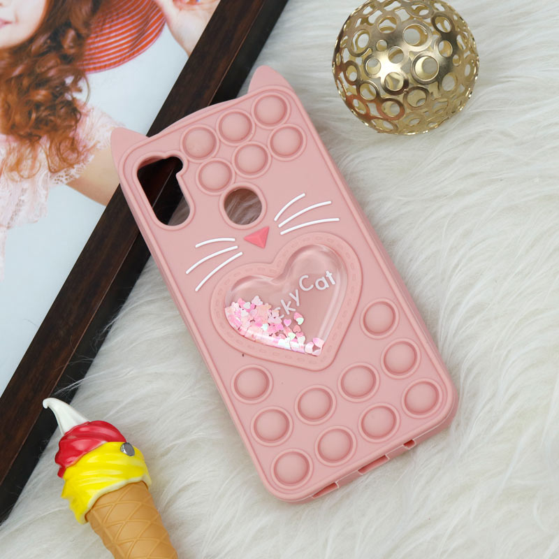 قاب اورجینال سیلیکونی آکواریومی Lucky Cat پاپیتی Samsung Galaxy A11