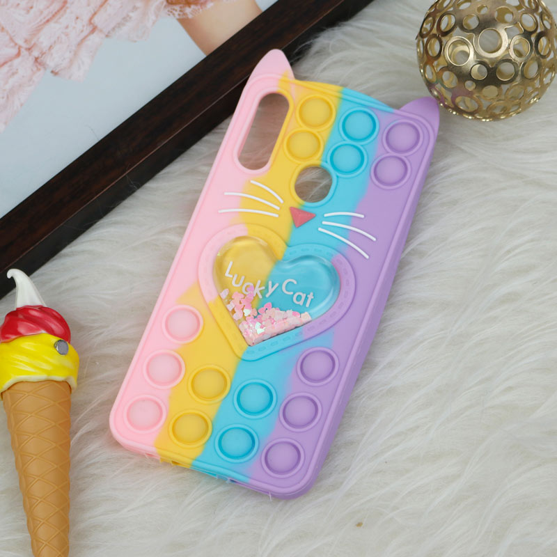 قاب اورجینال سیلیکونی آکواریومی Lucky Cat پاپیتی Samsung Galaxy A20s