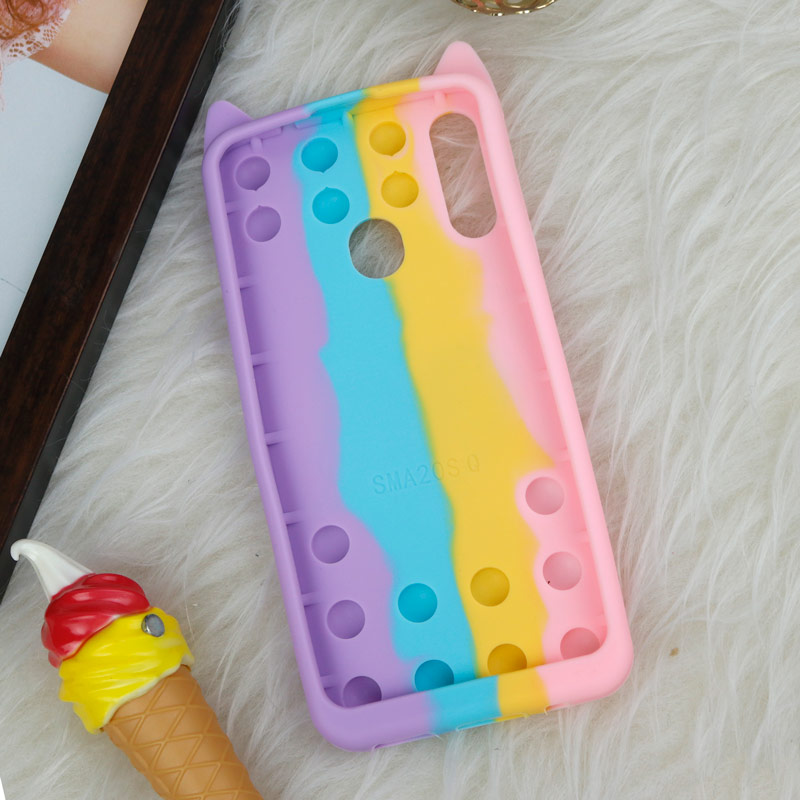 قاب اورجینال سیلیکونی آکواریومی Lucky Cat پاپیتی Samsung Galaxy A20s