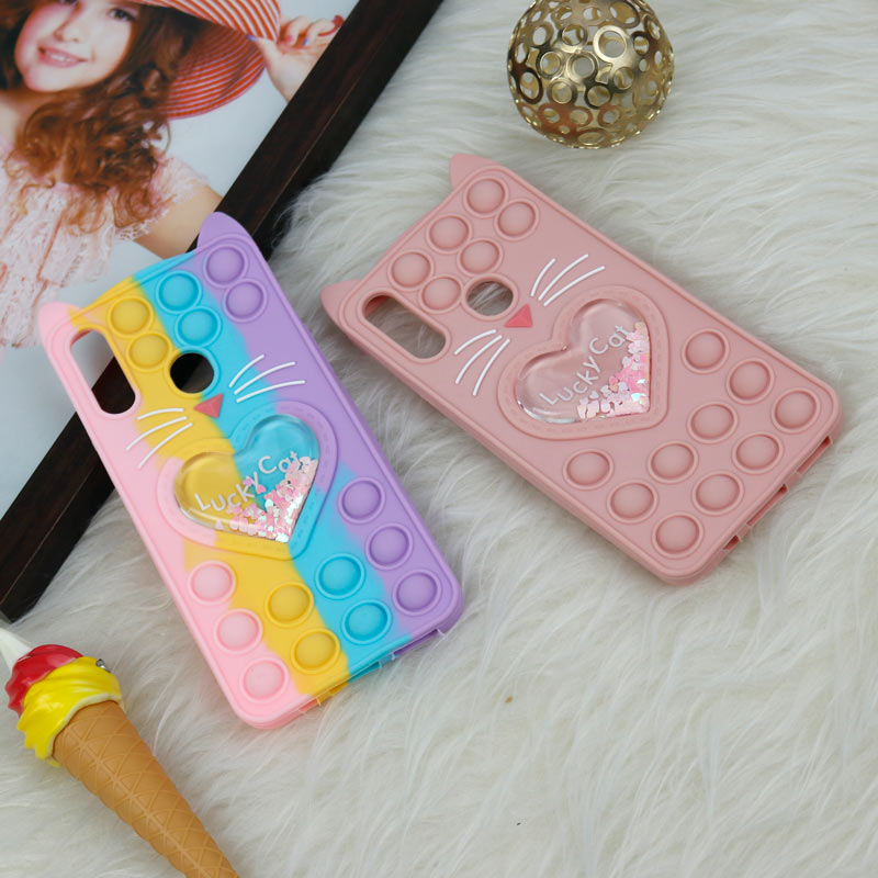 قاب اورجینال سیلیکونی آکواریومی Lucky Cat پاپیتی Samsung Galaxy A20s