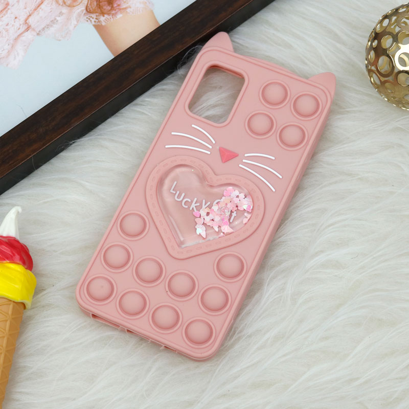 قاب اورجینال سیلیکونی آکواریومی Lucky Cat پاپیتی Samsung Galaxy A21s