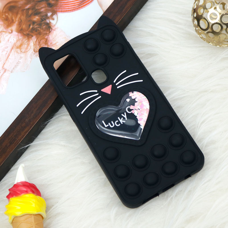 قاب اورجینال سیلیکونی آکواریومی Lucky Cat پاپیتی Samsung Galaxy A21s