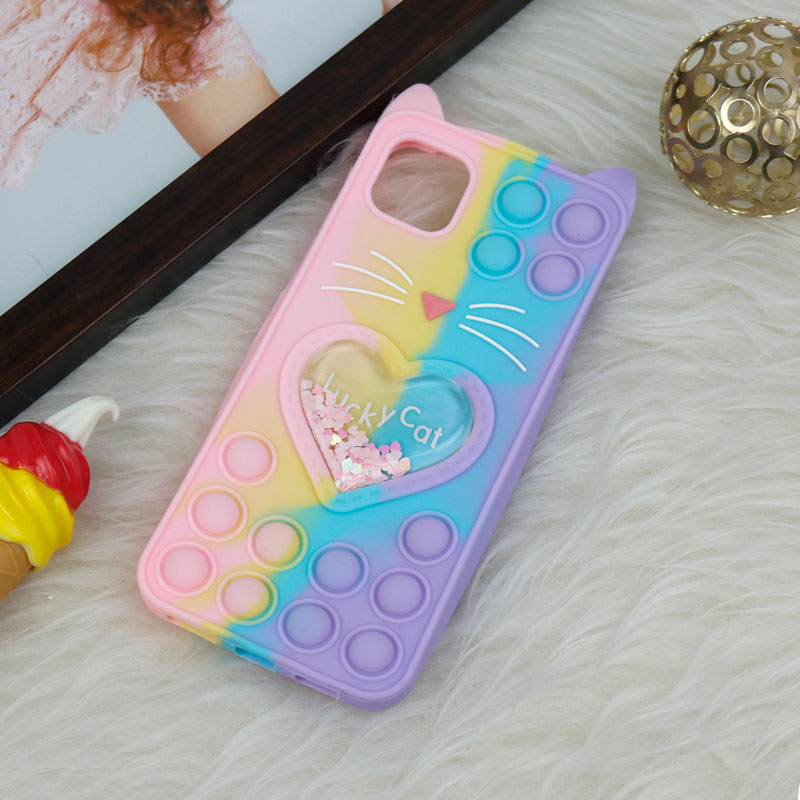 قاب اورجینال سیلیکونی آکواریومی Lucky Cat پاپیتی Samsung Galaxy A22 5G