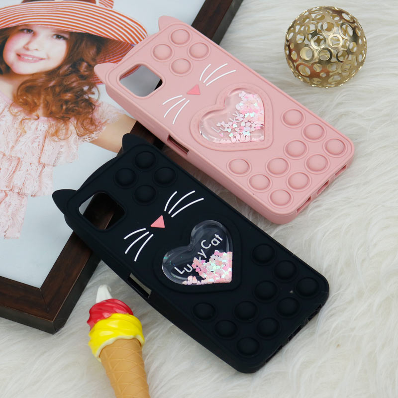 قاب اورجینال سیلیکونی آکواریومی Lucky Cat پاپیتی Samsung Galaxy A22 5G