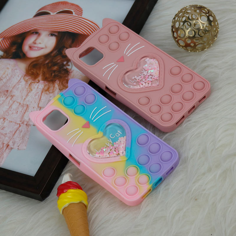 قاب اورجینال سیلیکونی آکواریومی Lucky Cat پاپیتی Samsung Galaxy A22 5G