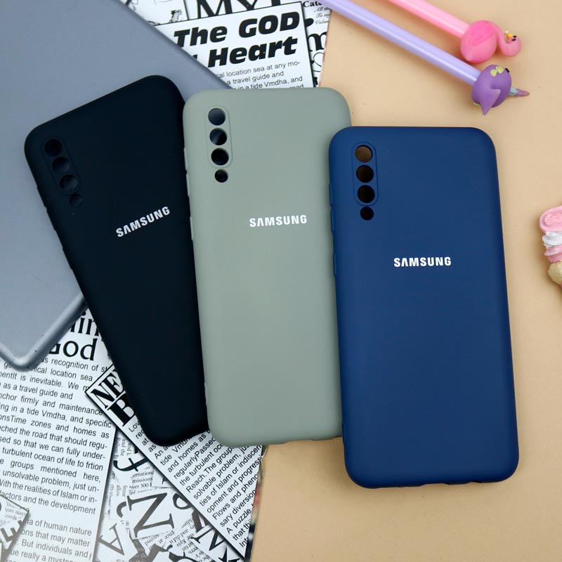 قاب سیلیکونی اصلی زیربسته سامسونگ Galaxy A30s / A50 / A50s محافظ لنزدار