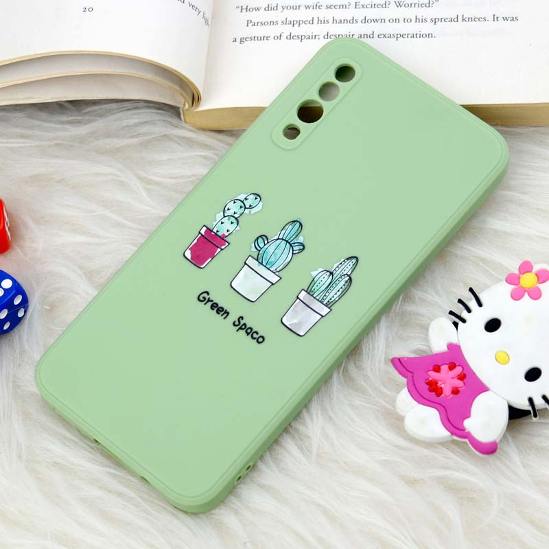 قاب سیلیکونی عروسکی محافظ لنزدار طرح کاکتوس Samsung Galaxy A30s / A50s