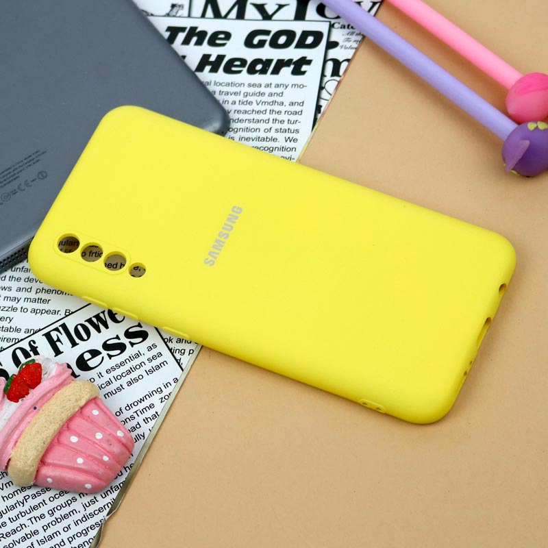 قاب سیلیکونی اصلی زیربسته سامسونگ Galaxy A30s / A50 / A50s محافظ لنزدار