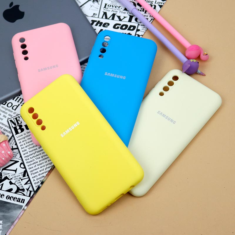 قاب سیلیکونی اصلی زیربسته سامسونگ Galaxy A30s / A50 / A50s محافظ لنزدار