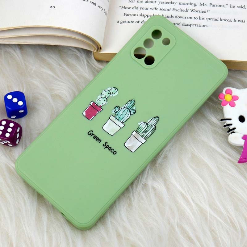 قاب سیلیکونی عروسکی محافظ لنزدار طرح کاکتوس Samsung Galaxy A31