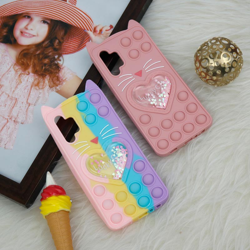 قاب اورجینال سیلیکونی آکواریومی Lucky Cat پاپیتی Samsung Galaxy A32 4G