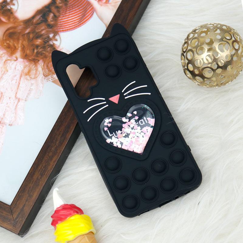 قاب اورجینال سیلیکونی آکواریومی Lucky Cat پاپیتی Samsung Galaxy A32 4G