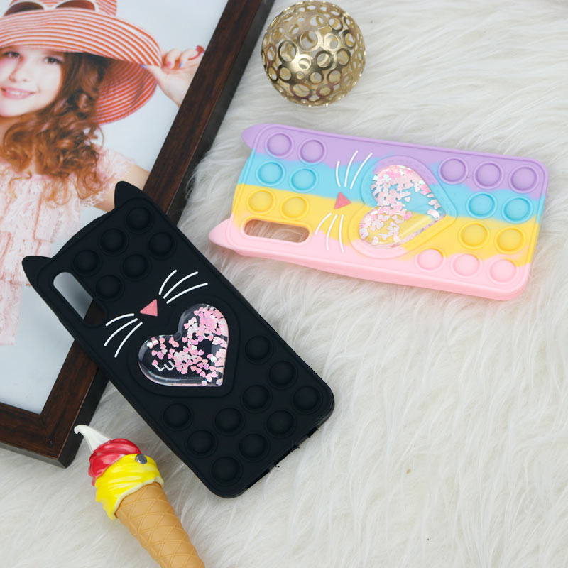 قاب اورجینال سیلیکونی آکواریومی Lucky Cat پاپیتی Samsung Galaxy A50