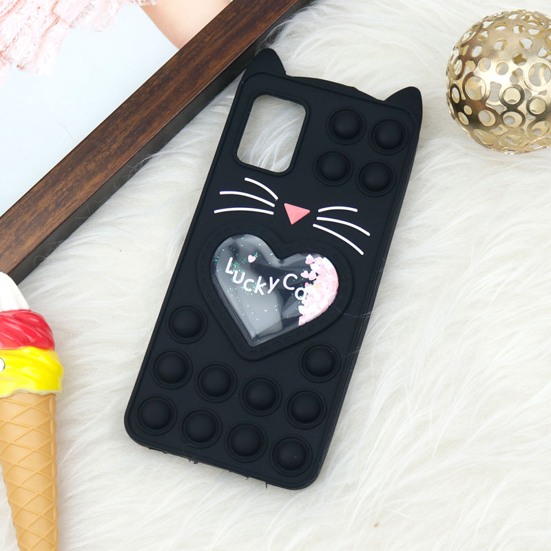 قاب اورجینال سیلیکونی آکواریومی Lucky Cat پاپیتی Samsung Galaxy A51