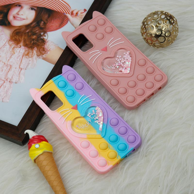 قاب اورجینال سیلیکونی آکواریومی Lucky Cat پاپیتی Samsung Galaxy A51
