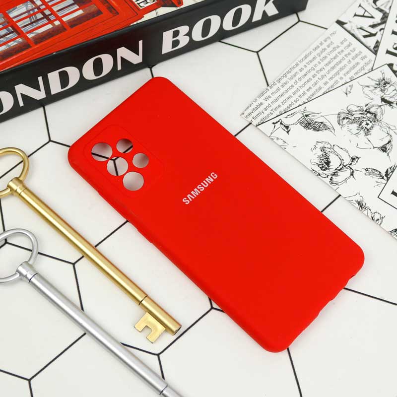 قاب سیلیکونی اصلی زیربسته سامسونگ Galaxy A52 / A52s محافظ لنزدار