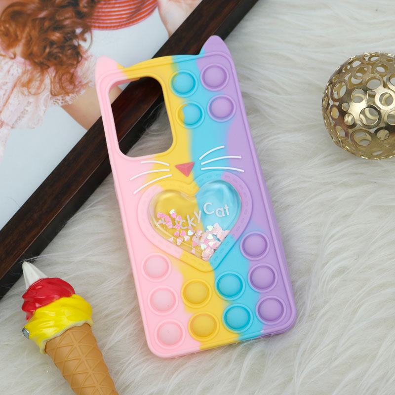 قاب اورجینال سیلیکونی آکواریومی Lucky Cat پاپیتی Samsung Galaxy A52 / A52s