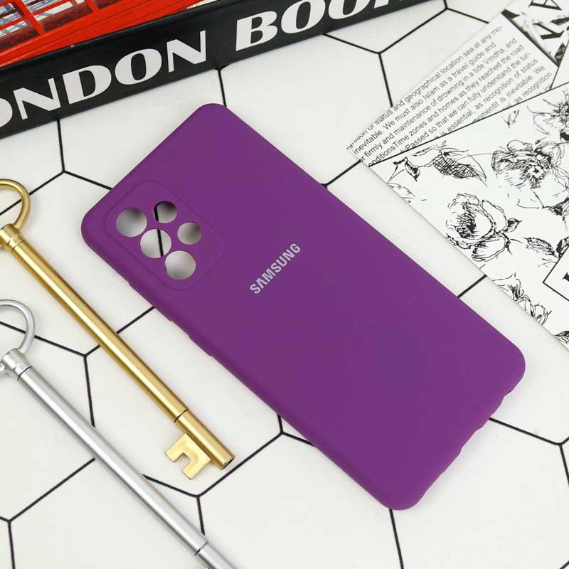 قاب سیلیکونی اصلی زیربسته سامسونگ Galaxy A52 / A52s محافظ لنزدار