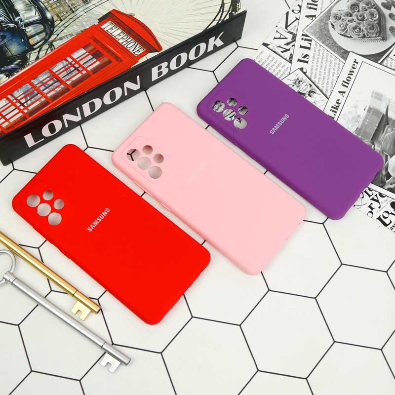 قاب سیلیکونی اصلی زیربسته سامسونگ Galaxy A52 / A52s محافظ لنزدار
