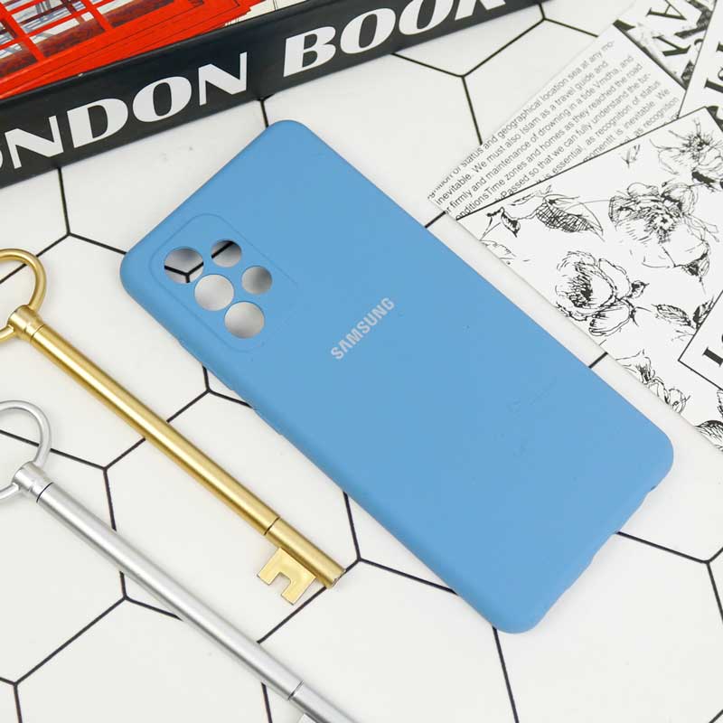 قاب سیلیکونی اصلی زیربسته سامسونگ Galaxy A52 / A52s محافظ لنزدار