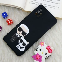 قاب سیلیکونی عروسکی محافظ لنزدار طرح Boss Cat سامسونگ Samsung Galaxy A71