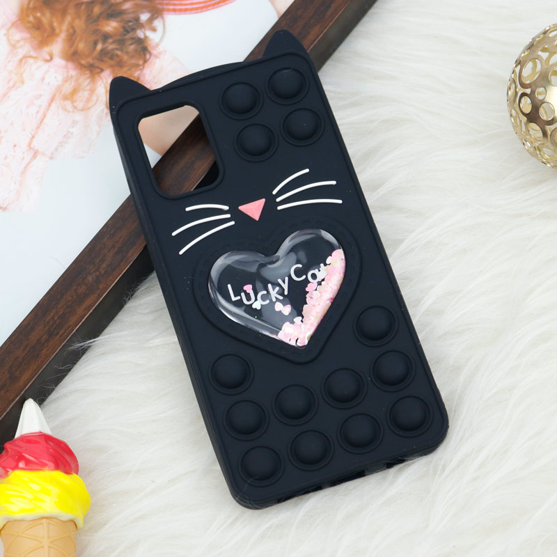 قاب اورجینال سیلیکونی آکواریومی Lucky Cat پاپیتی Samsung Galaxy A71