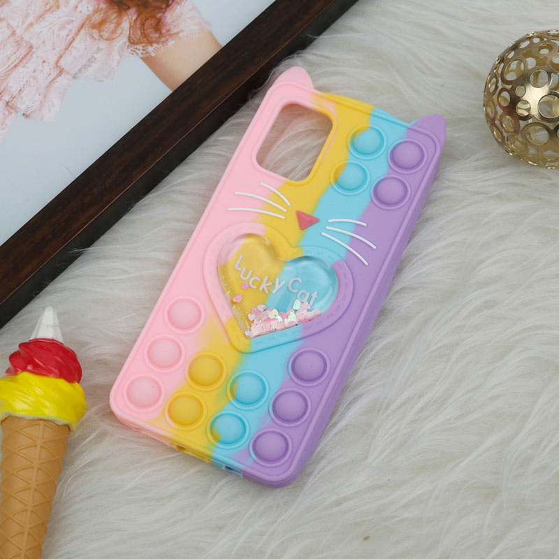 قاب اورجینال سیلیکونی آکواریومی Lucky Cat پاپیتی Samsung Galaxy A71