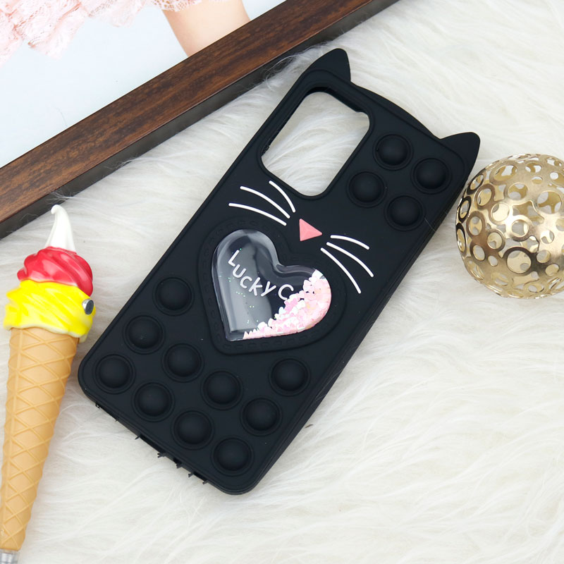 قاب اورجینال سیلیکونی آکواریومی Lucky Cat پاپیتی Samsung Galaxy A72